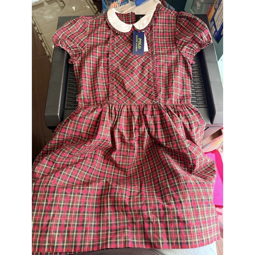 Ralph Lauren Girls Plaid Dress
